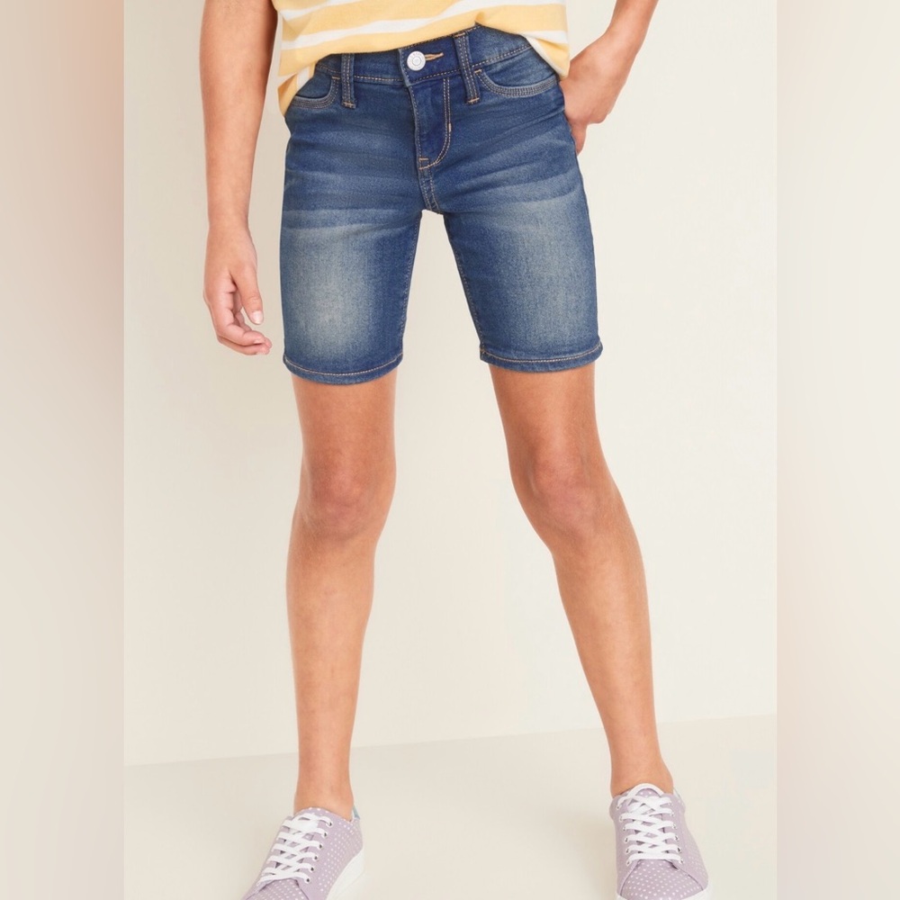 Ballerina 360° Stretch Light-Wash Jean Bermuda Shorts for Girls - Size 10
